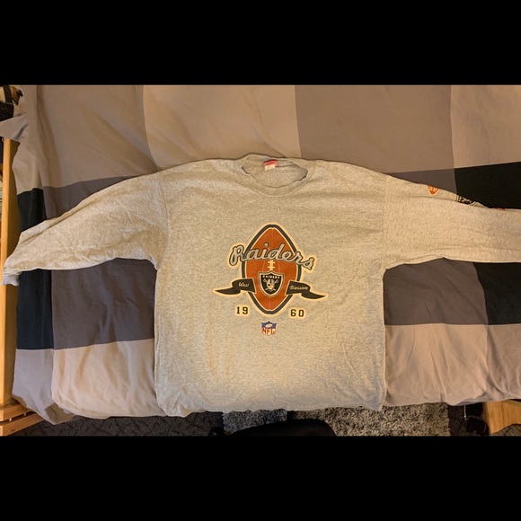 VINTAGE Raiders Long Sleeve Tee - Picture 2 of 5